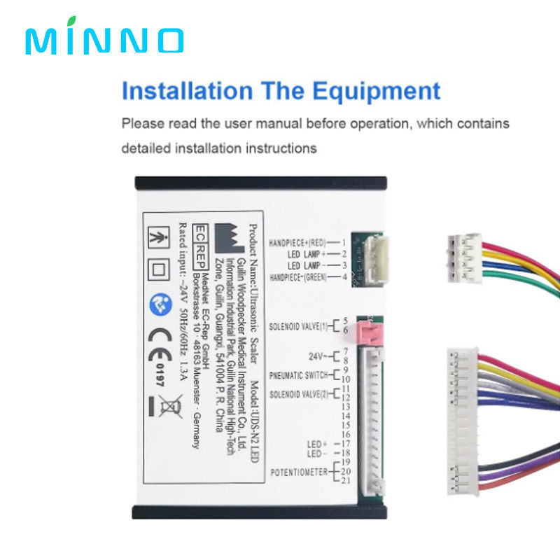 0.01MPa'dan 0.5MPa'ya LED Ultrasonik Diş Püresi Makinesi Tartar Su Akıtımı Temizleme