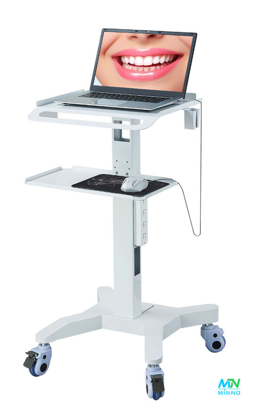 Tıp Arabası Durak Dental Laboratuvar Ekipmanı Sessiz Tekerlek Oral 3D Tarayıcı Sahibi Fren Soketli Mobil Araba Dentis