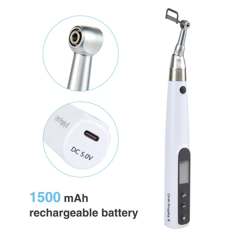 Dental Elektrik Kablosuz lPRS sistemi Ortodontik Motor Dental Elektrik Kablosuz IPR Sistemi Ortodontik & Poliş 2'de 1 Motor Tip-C Şarj Portu