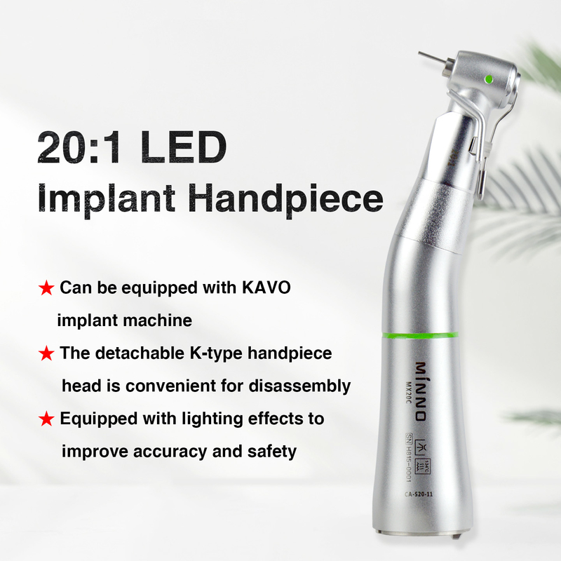 20Optik fiberli ameliyat motoru için çıkarılabilir kafa implantı